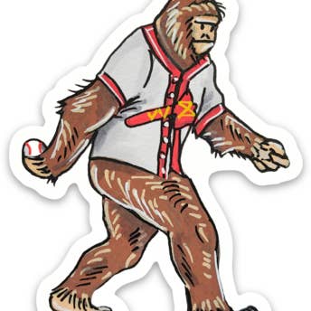 Autocollant Sportsquatch Atlanta Braves Bigfoot pour la vente par Athens Art & Frame