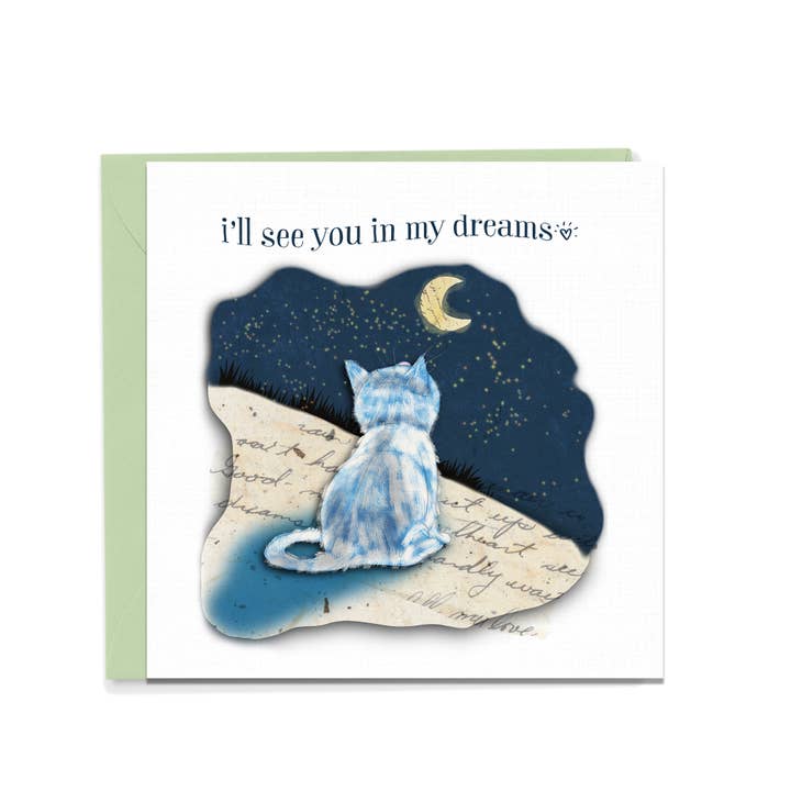 Pet Sympathy card for loss of a cat for wholesale by Caroline Scagel Studio