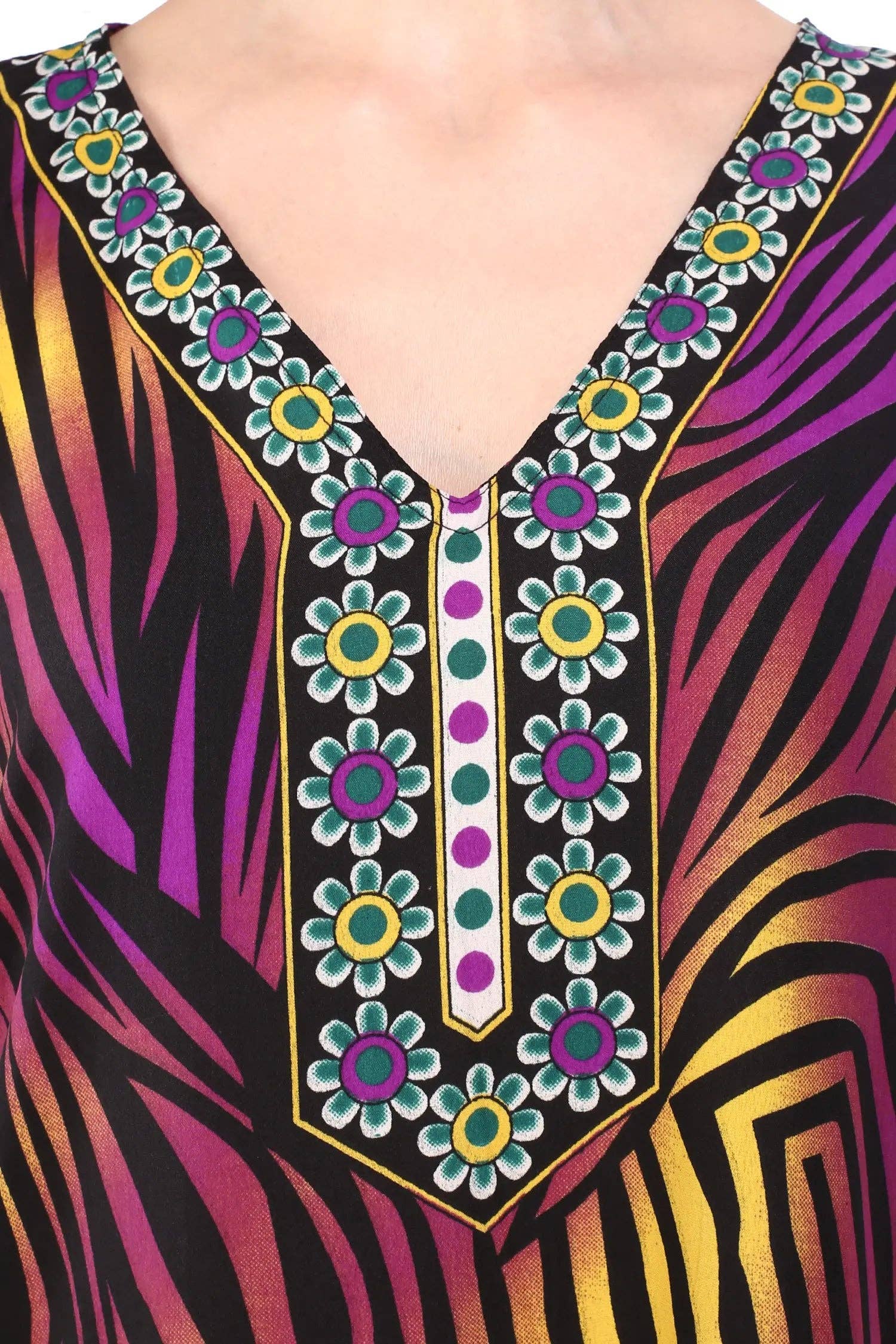 Miss Lavish London - Wholesale Kaftan - Women's - Women Long Kaftan Summer Caftan Dress, 2 Colors S-3XL, 6017