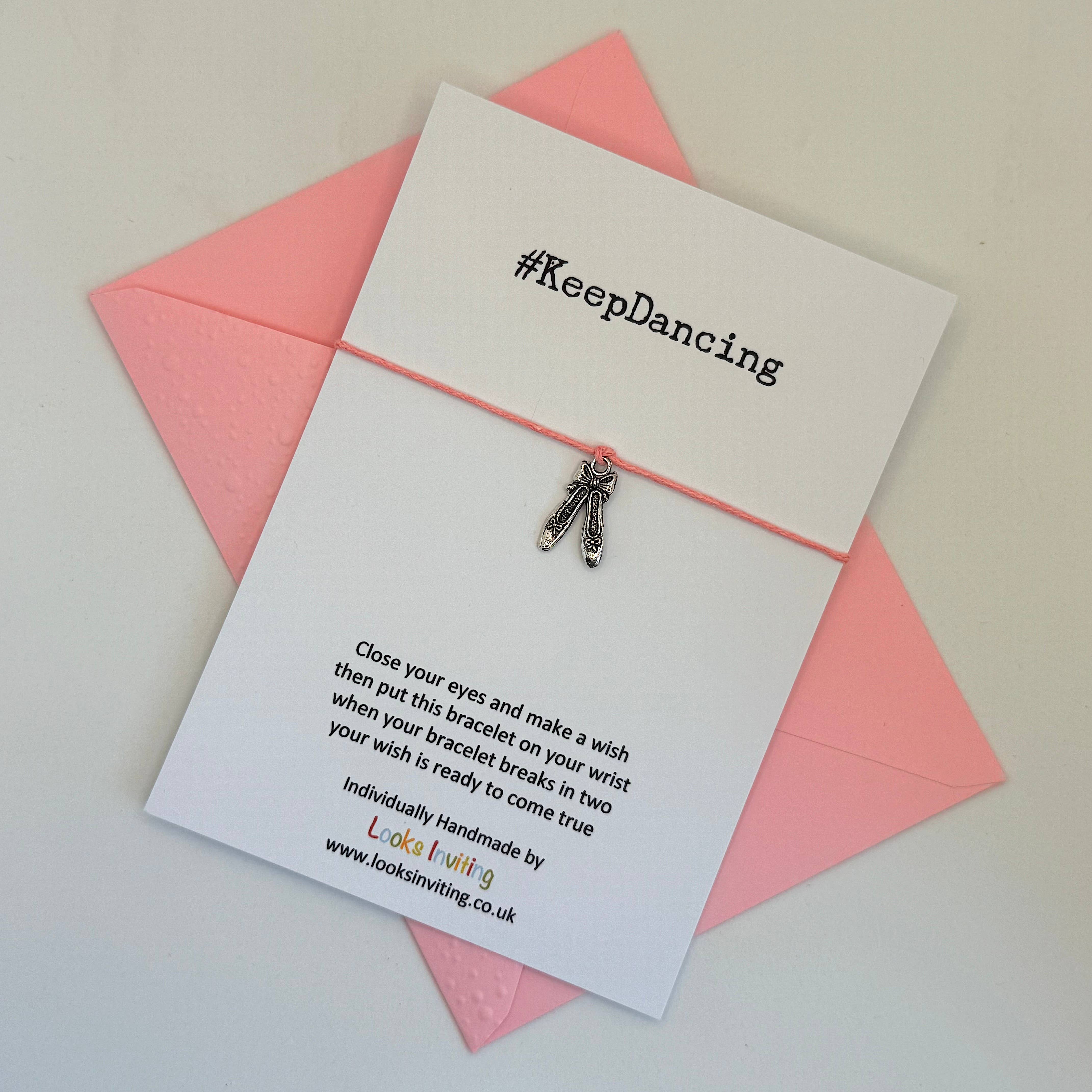 Looks Inviting - Wholesale Charm/Dangle Bracelet - Dance Shoes Wish Bracelet - #KeepDancing1