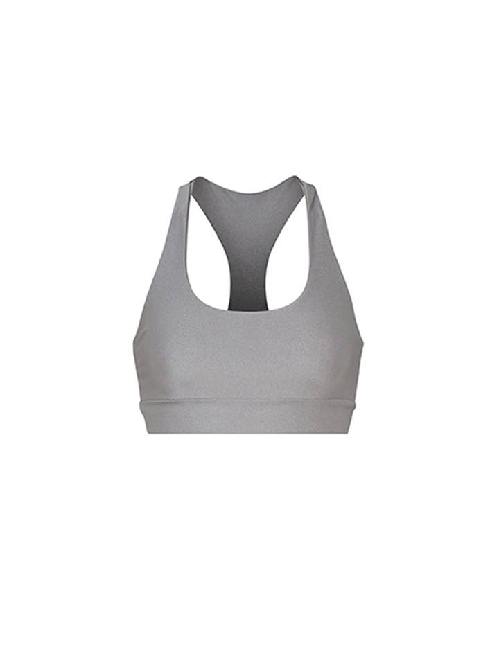 Soutien-gorge de sport argenté sans sucre pour la vente par KALAIA