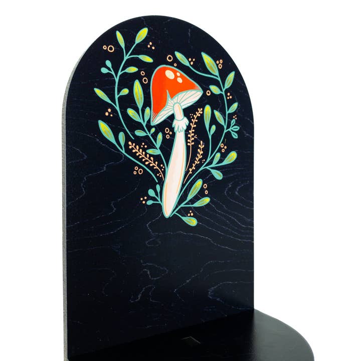 Standish House – Engroshandel Væghylde – Arch hylde med champignon-sort træ1