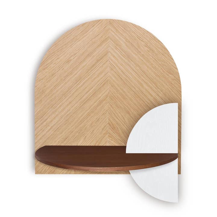 Mesita de noche flotante Alba · Espina de pescado de roble para venta al por mayor de Woodendot