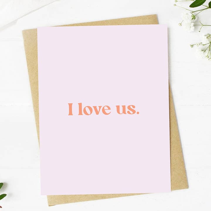 "I love us" Valentine's Day Card for wholesale by Big Moods