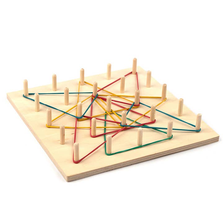 Komarov Toys - Wholesale Wood Toy - Kids - Wooden Geoboard Game, Didactic Toy, Educational Toy