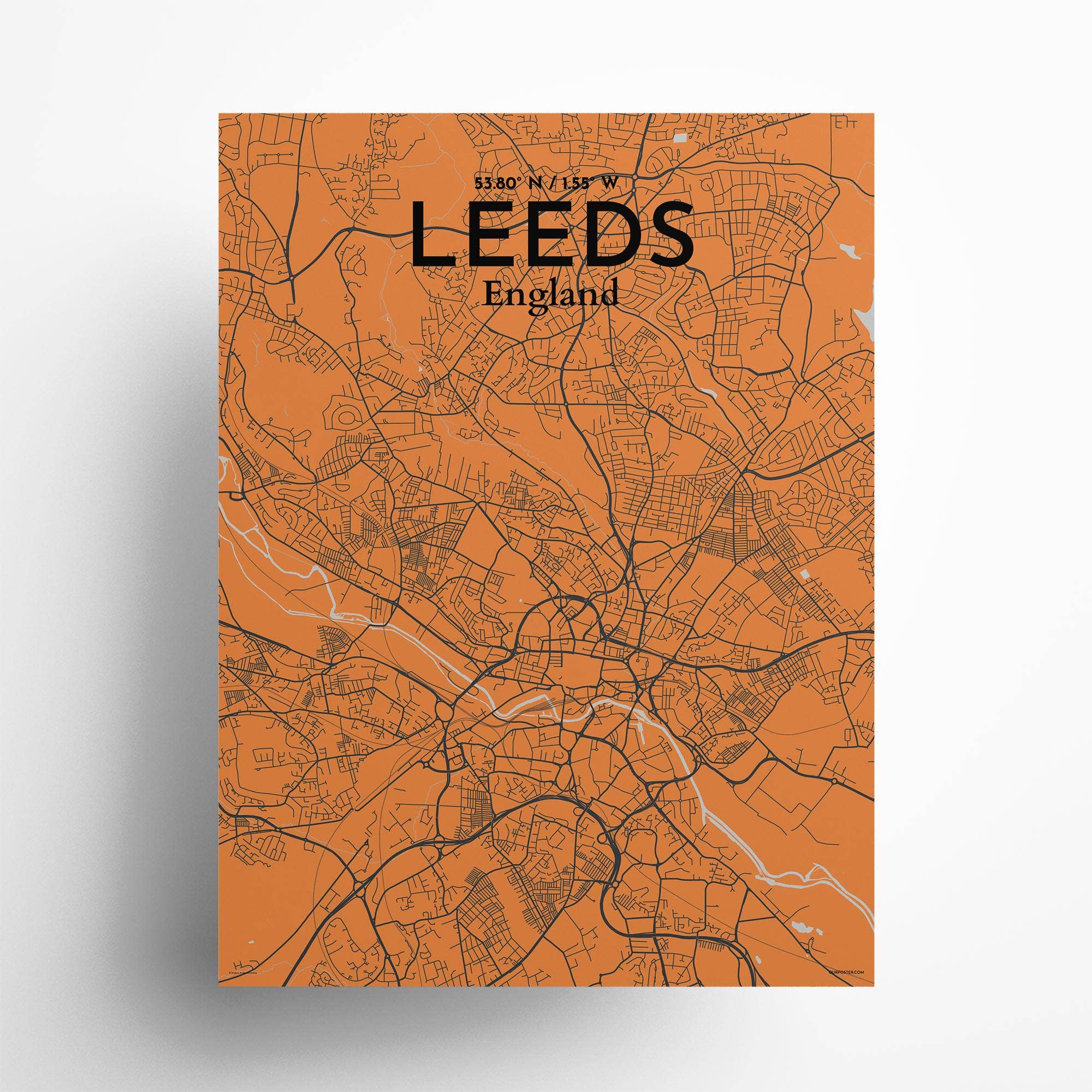 OurPoster.com – wholesale Poster – Leeds karta affisch20