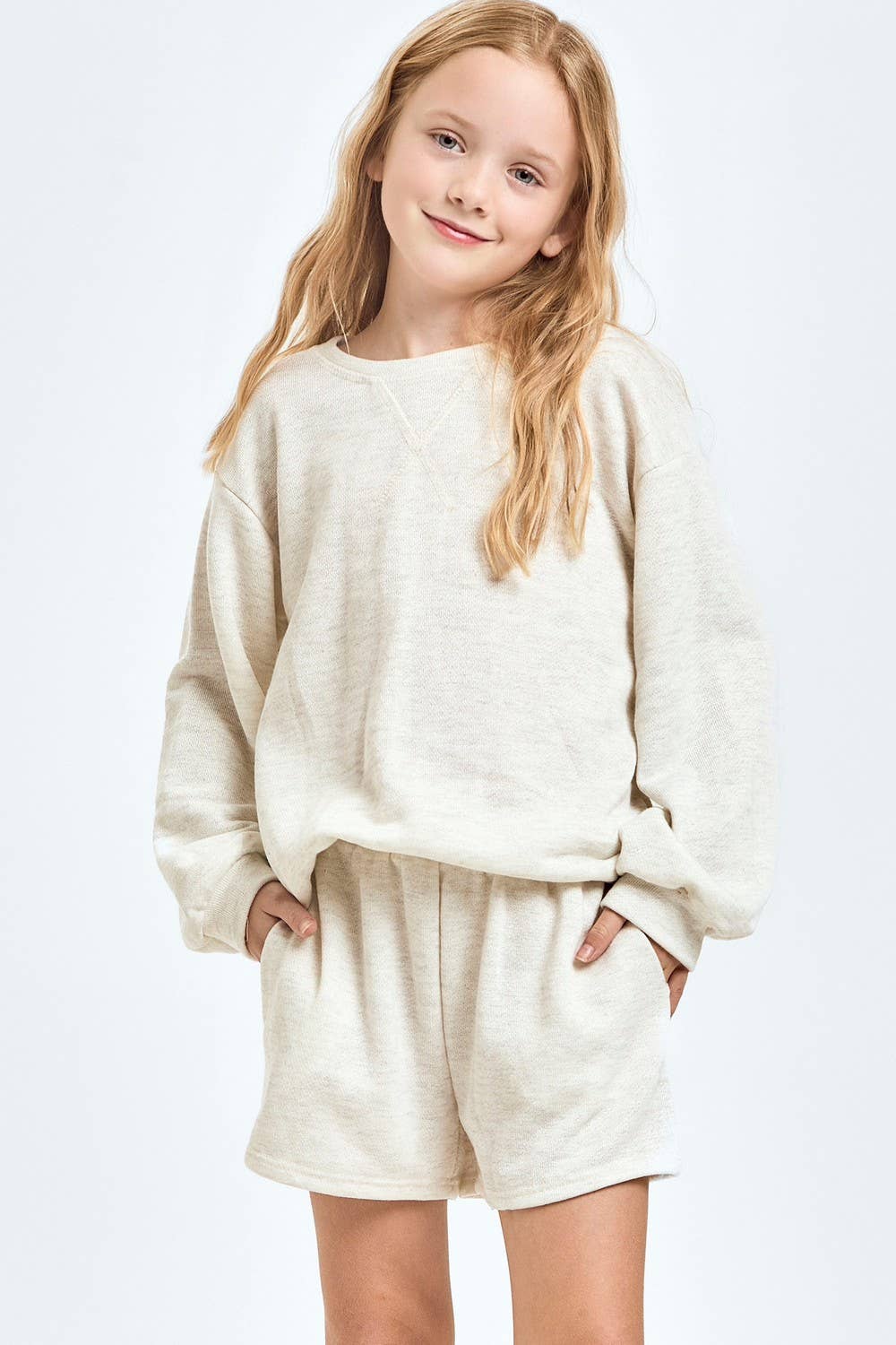 Good Girl – wholesale Top & short set – Kids – Cotton French Terry Sweatshirt and Shorts Set12