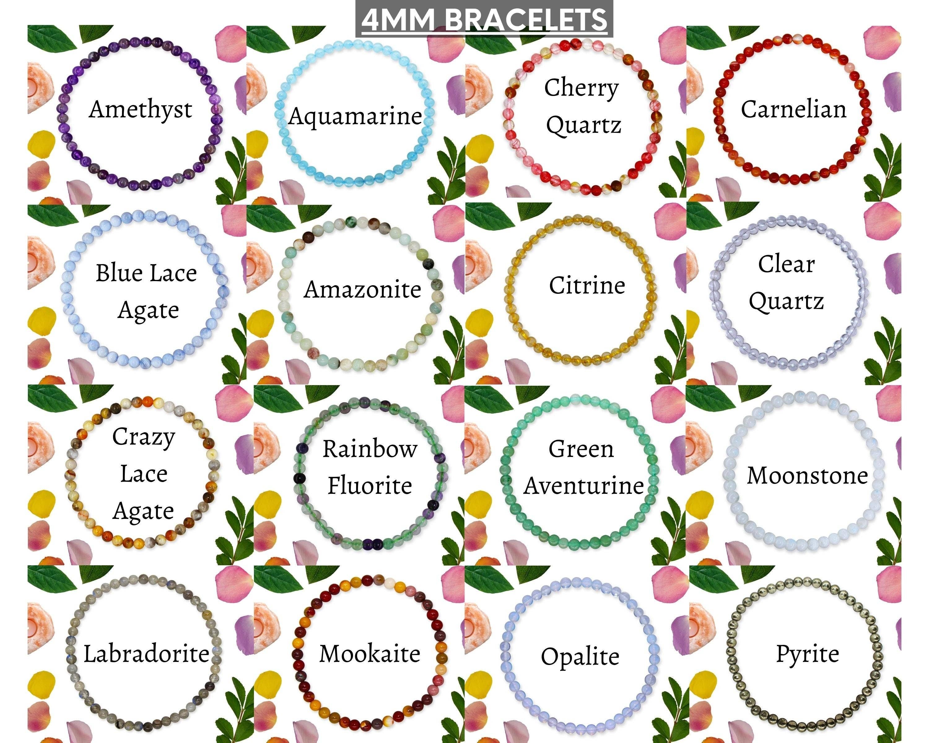 Soul Charms - Wholesale Beaded Bracelet - Crystal Bracelet for Women Men, 8mm, 4mm Bead Bracelet Stack9