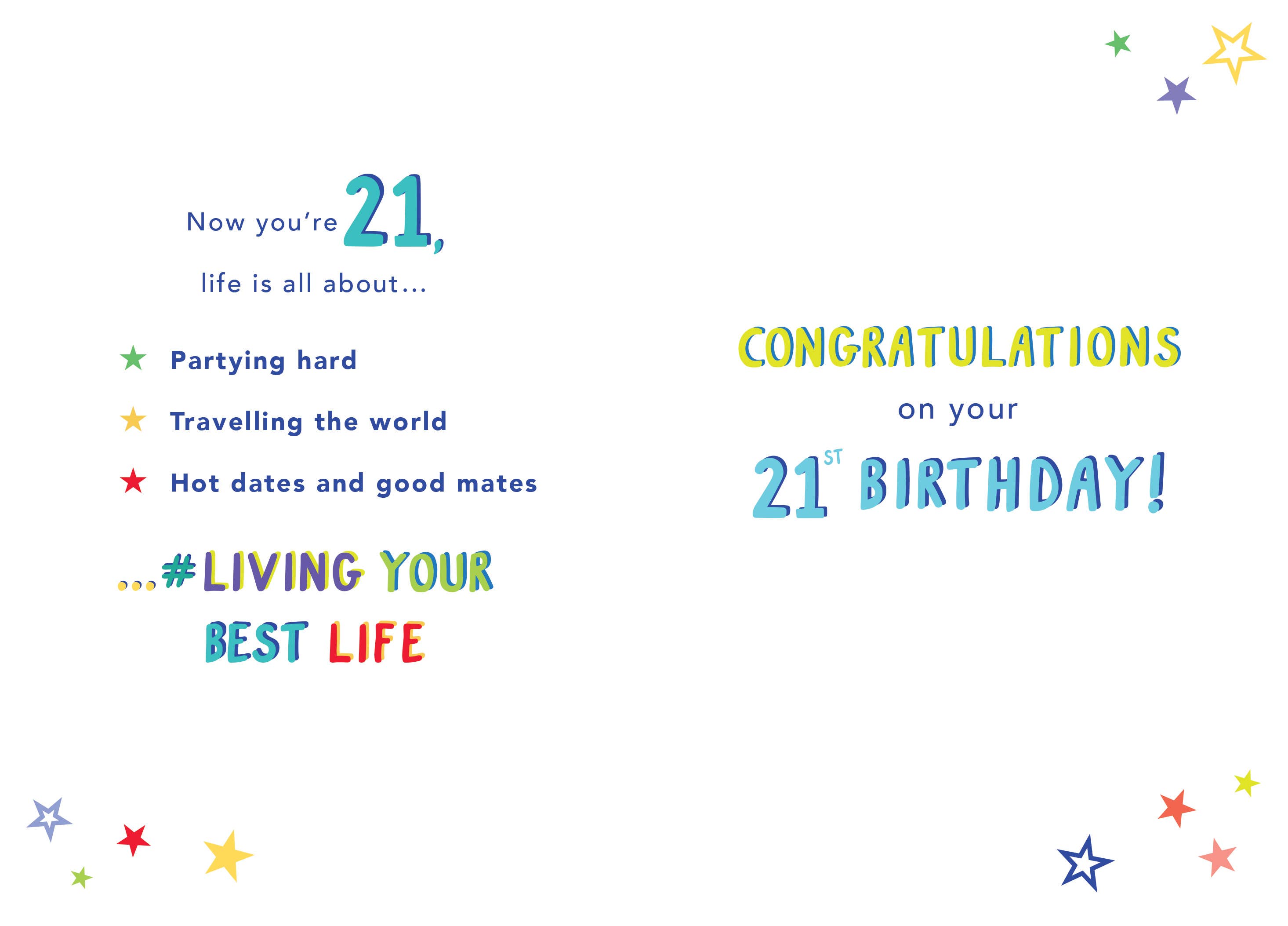 Piccadilly Greetings – wholesale Birthday card – Milestone Age Birthday Card, Age 21 M, Age 21 M1