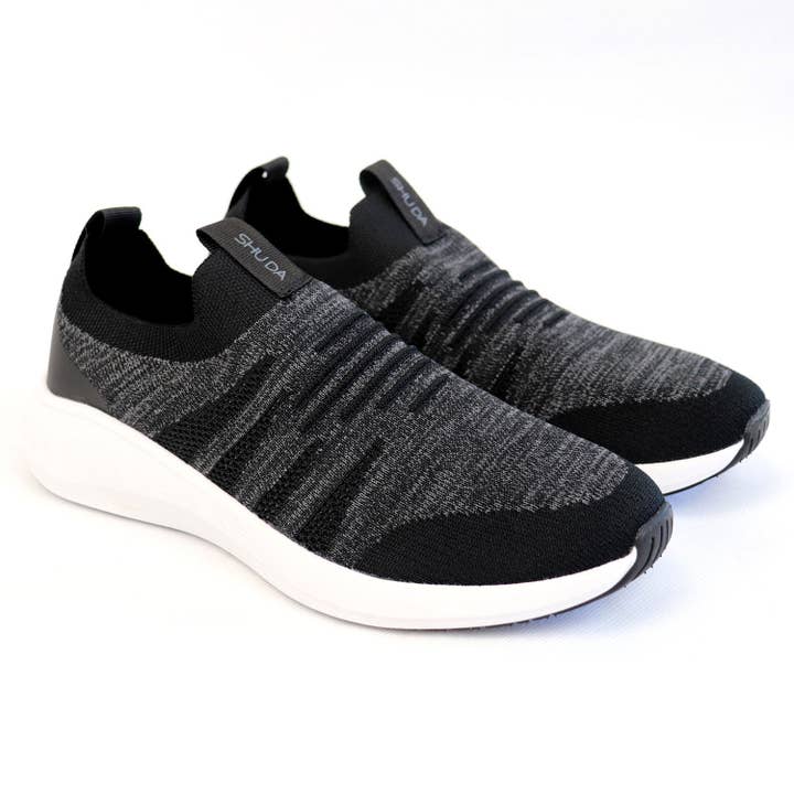 Olivia Slip-on Flyknit Trainer in Black for wholesale by Shu Da Living