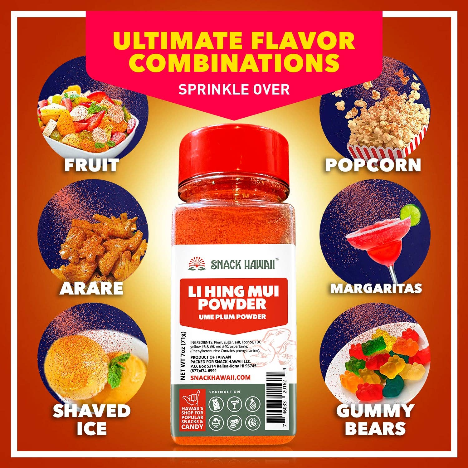 Snack Hawaii – wholesale Dried/dehydrated fruit – Li Hing Mui Powder6