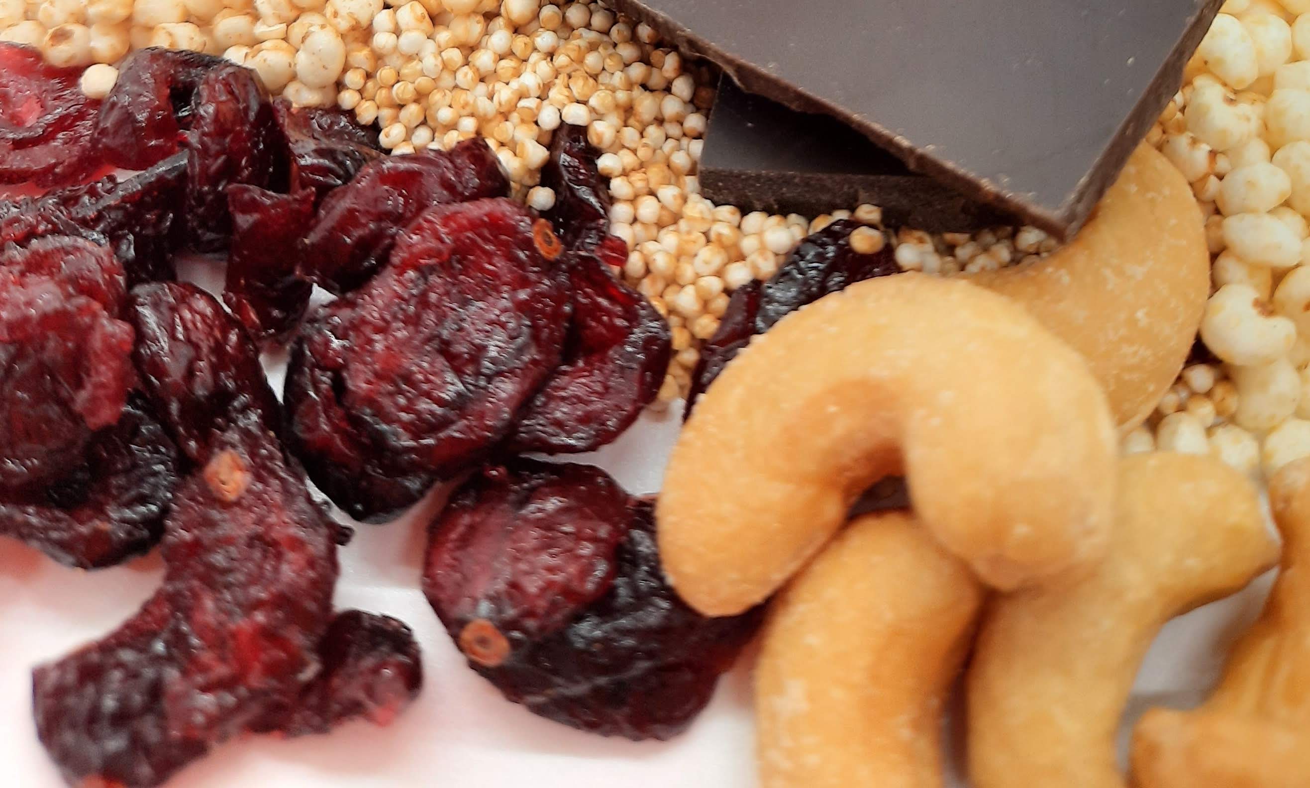 Paktli Foods - Wholesale Chocolate Covered Sweets - NEW Extra Dark Chocolate  Alegria Bites+ Cranberries/Cashews9