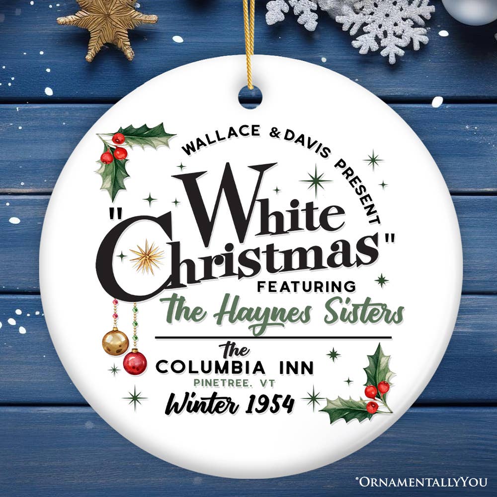 OrnamentallyYou – wholesale Ornament – White Christmas Ornament, Retro 1954 Holiday Inn Movie Gift 0