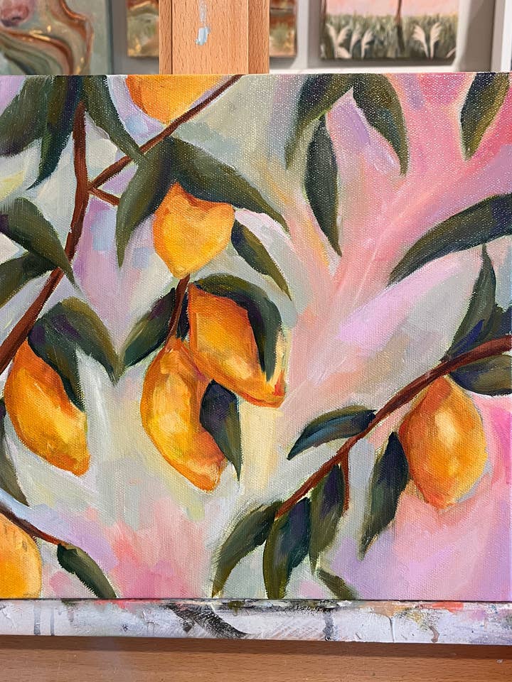 "Under The Lemon Trees" for wholesale by Jess Harris Art