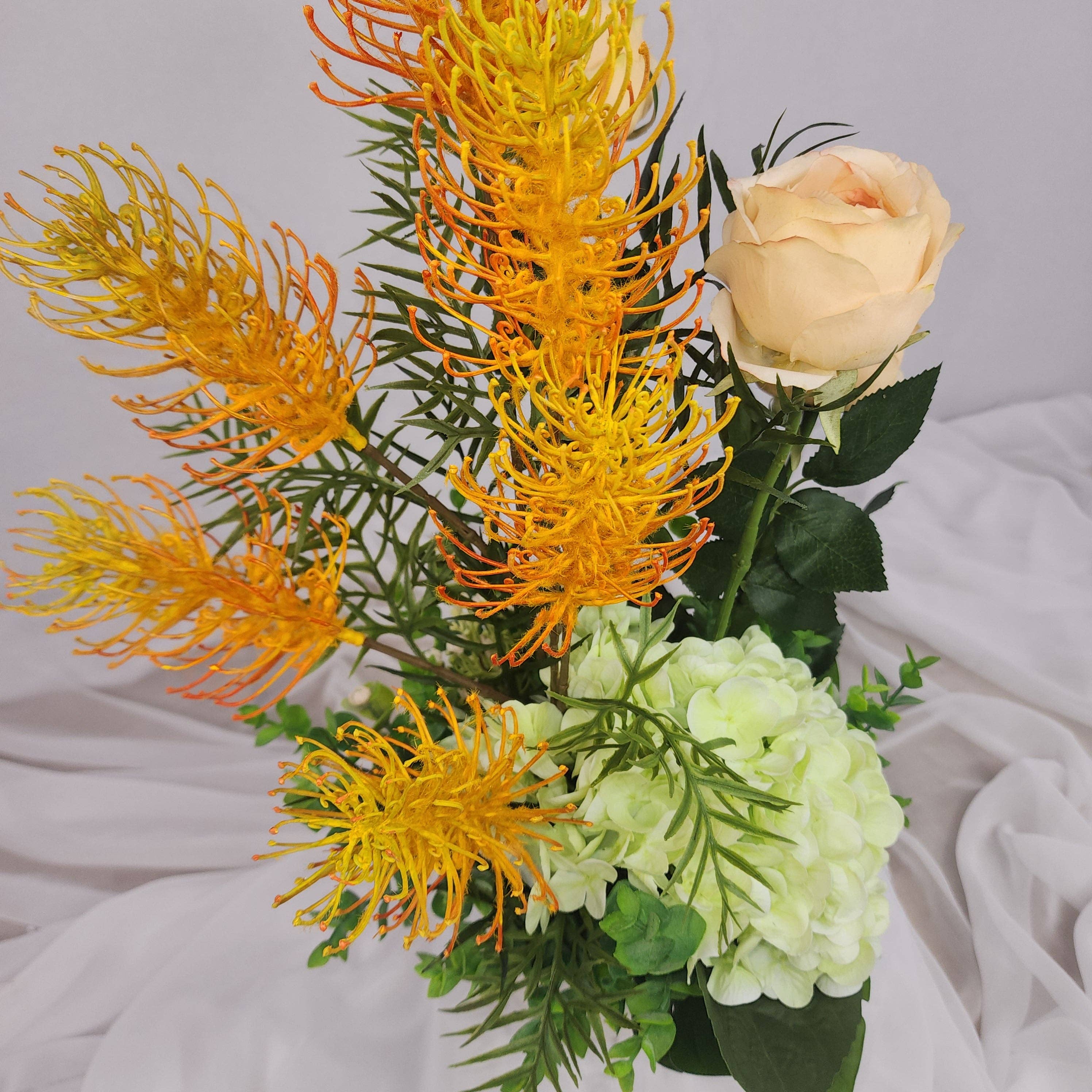 Realistic Artificial Flowers - Wholesale Artificial flowers - Golden Grevillea Tall Arrangement - Realistic Artificial Flowers1