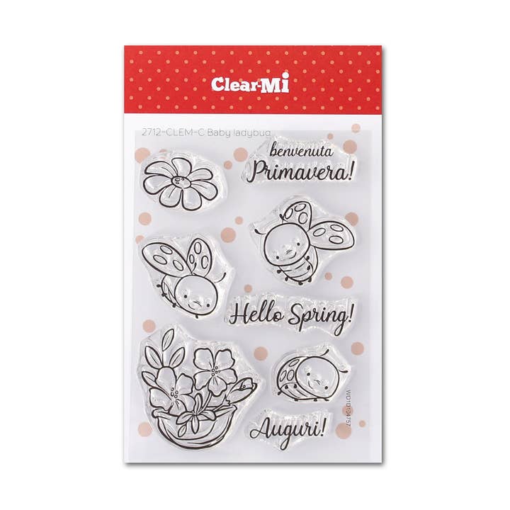 Carimbos em polímero transparente Baby joaninha por atacado de Impronte D'Autore