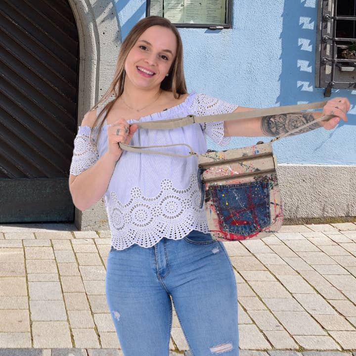 Sunsa - Vente Sac à bandoulière – femme - sac à bandoulière sac à bandoulière en toile sac à bandoulière végétalien11