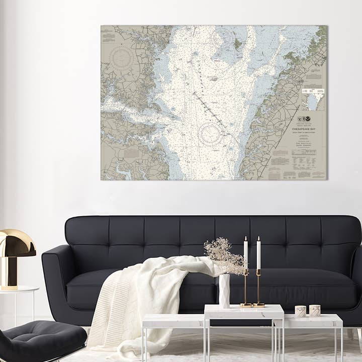 Carta náutica de Wolf Trap to Smith Point, Chesapeake, Virginia para venta al por mayor de The Nautical Chart Co.