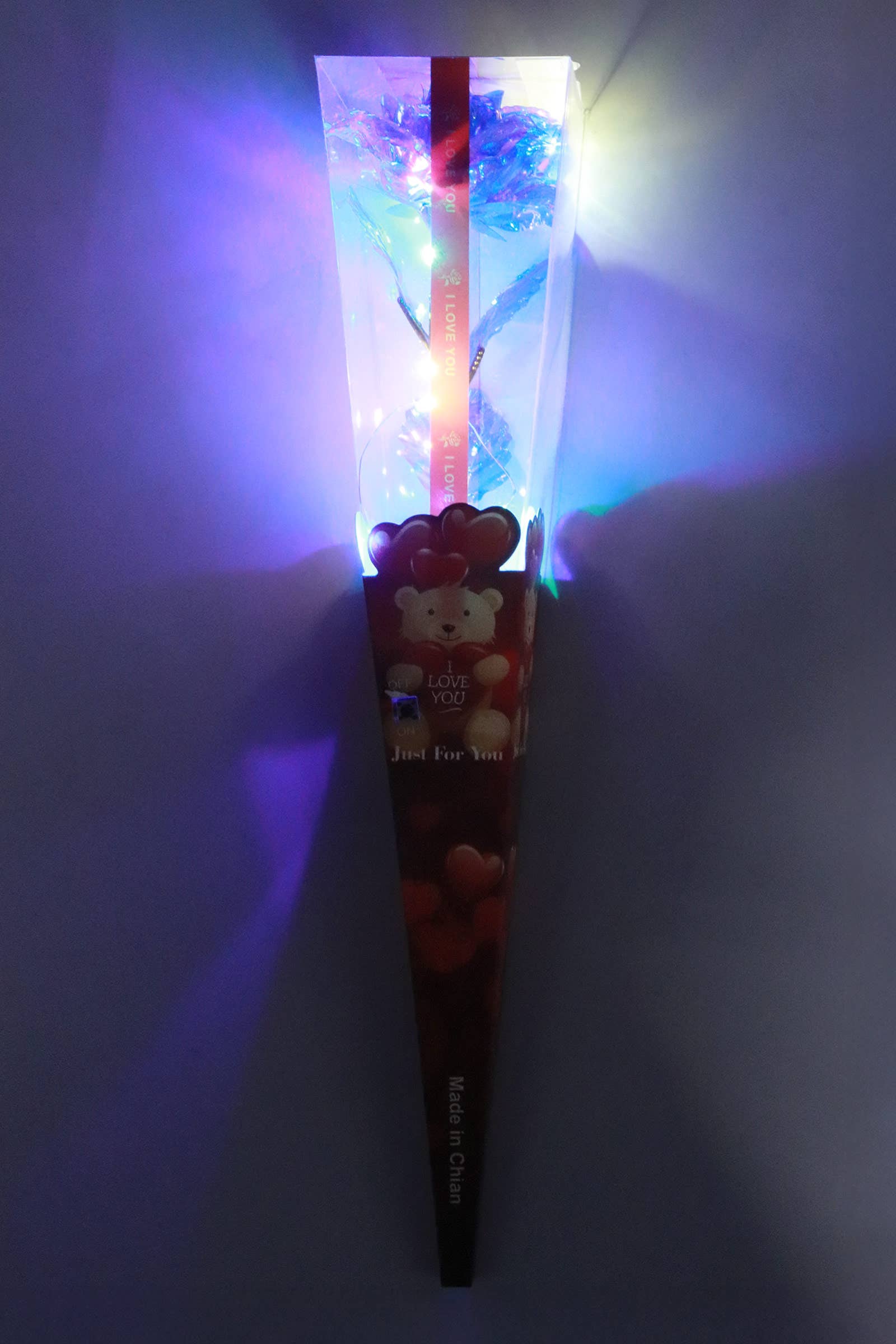 ASSORTED Shiny Metallic Galaxy Rose Light-up Gift Box for wholesale on Faire13