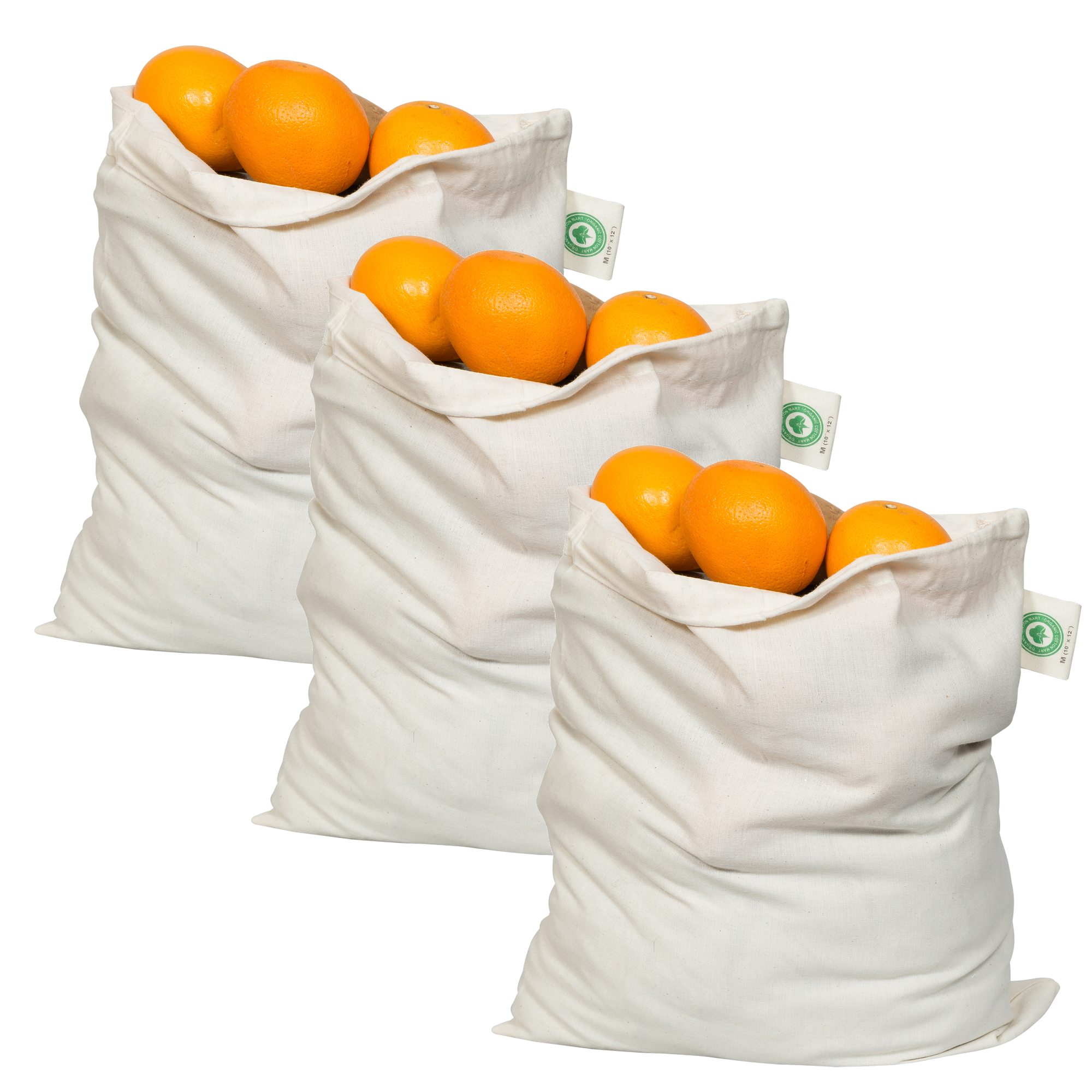 Organic Cotton Mart - Wholesale Kruidenierswinkel/boodschappentas - Mousseline Produce Tassen2