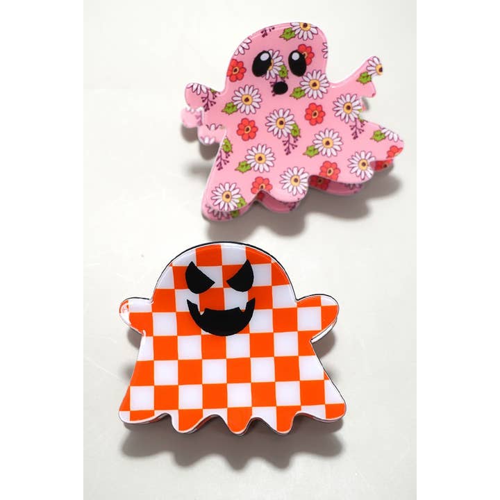 JOSSLYN by wall to wall - Wholesale Hair Clip - Women's - HALLOWEEN GHOST HAIR CLAW CLIPS | 40H8311