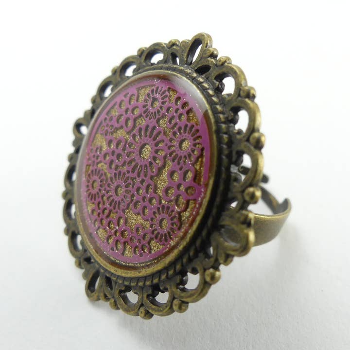 Filigran och harts tandad ring för wholesale av YuuBiJou