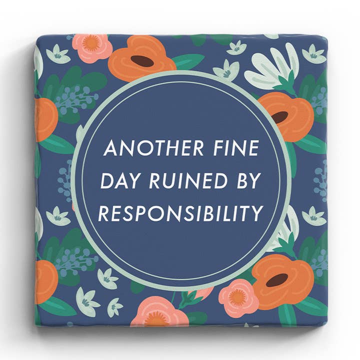 Responsibility - Marble Coaster for wholesale by Paisley & Parsley