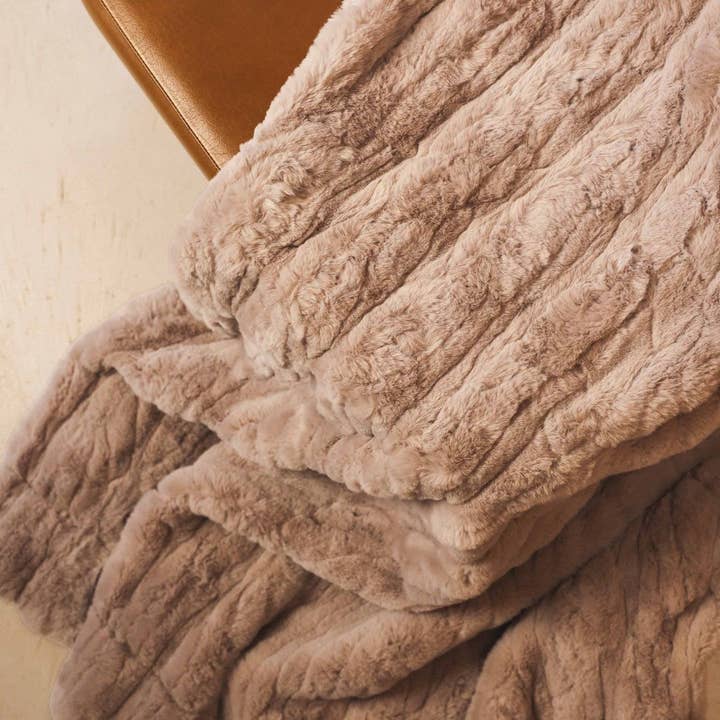 Plaids Cocooning - Vendita all'ingrosso Plaid - Coperta in finta pelliccia Corteccia