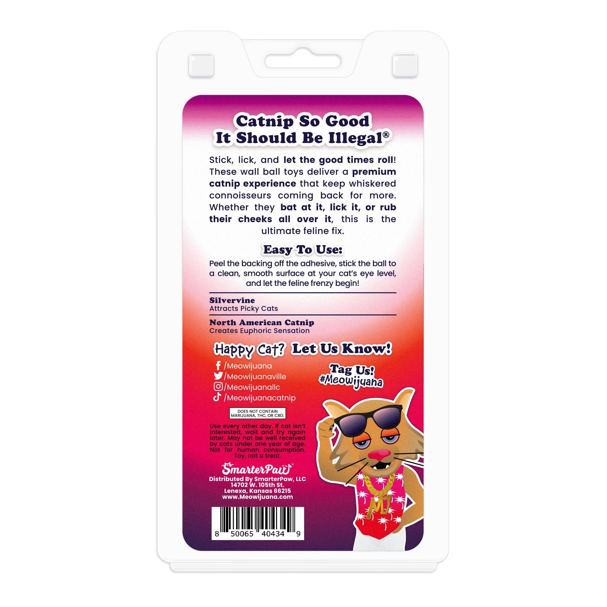 SmarterPaw | Meowijuana & Doggijuana - Wholesale Pet Toy - Cat - Meowijuana® Purrple Passion Stick 'n' Lick Catnip 2 Pack3