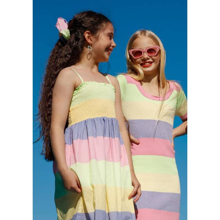 Multi Rainbow Scrunchie for wholesale on Faire