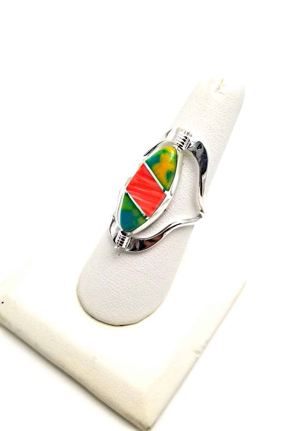 Costello International - Wholesale Cocktail/Statement Ring - Flip Large Semi-Precious Stone Inlaid Rings23