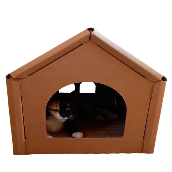 Designer Pet Products, LLC - Venta al por mayor Rascador - Gatos - Casa para gatos con rascadores – Tamaño mediano, duradera11