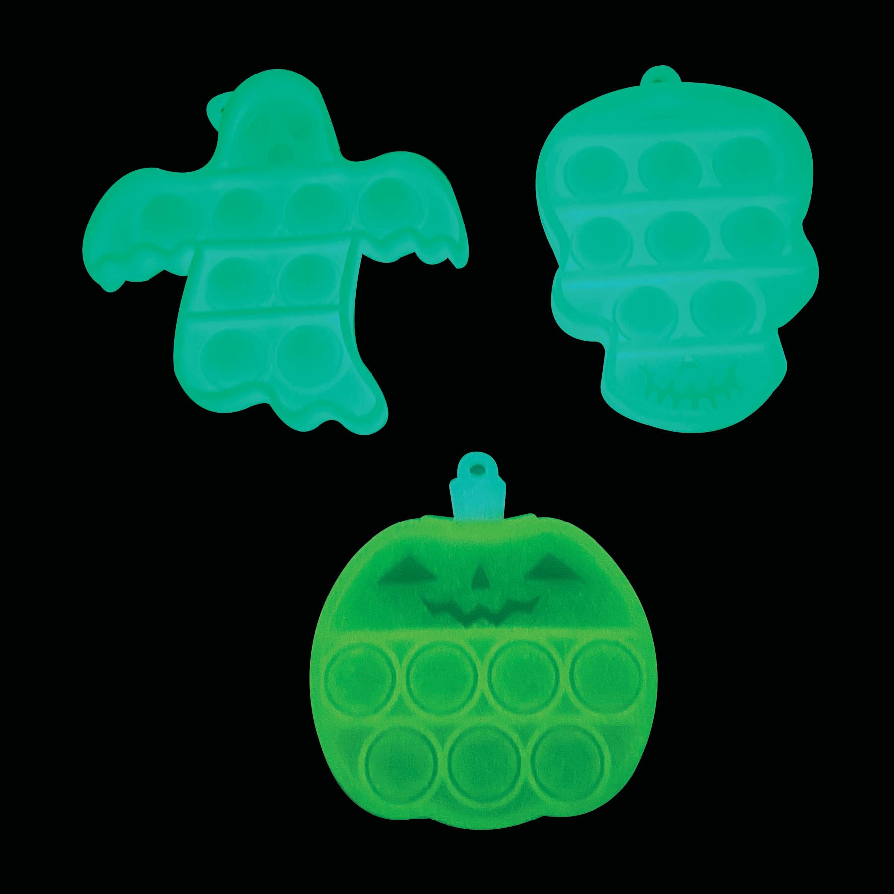Geddes - Wholesale Fidget Toy - Kids - HALLOWEEN GLOW IN DARK POP TOYS  18/DSP1