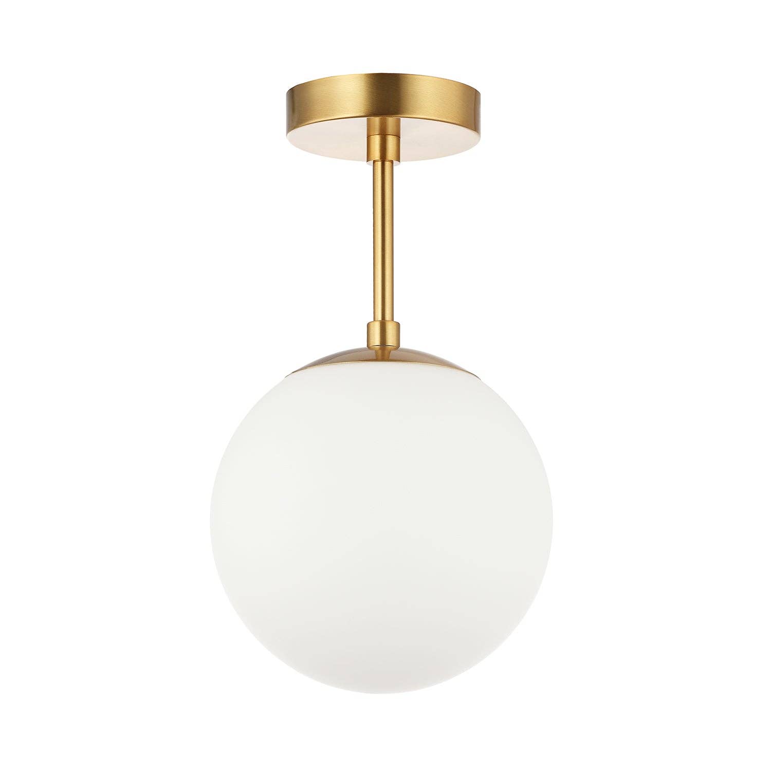 Happy Homewares – wholesale Chandelier/hanging light – Traditional Glass Globe IP44 Bathroom Ceiling Light Fixture in Brushed Gold1