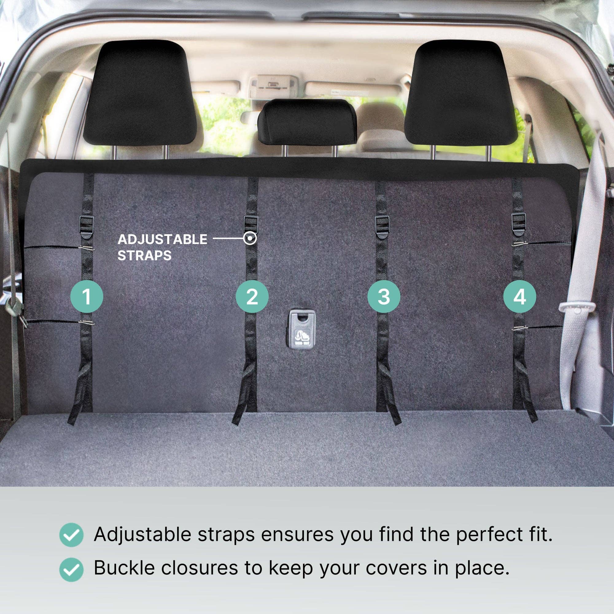 FH GROUP – wholesale Car seat cover – Kids & baby – Premium PU Leather Seat Covers - Full Set Black4