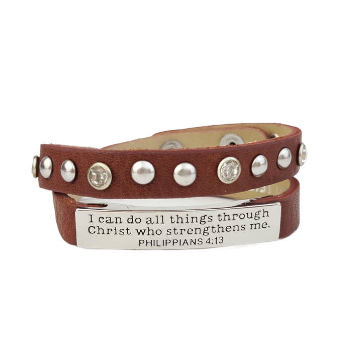 Axesoria West - Wholesale Bangle Bracelet - Prepack of 3 : Double wrap Bracelet w. Bible Verses3