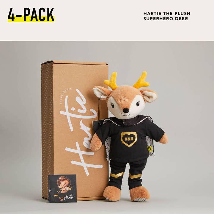 Hartie Plush Deer- 4 pack for wholesale by Hart&Hero LLC