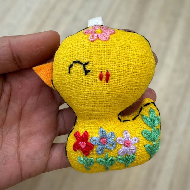 Ninu Handmade - Wholesale Keychain - Women's - Embroidered Floral Duckling0
