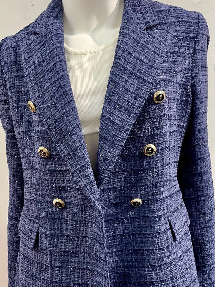 Blazer en tweed pour la vente par JJ Star Apparel