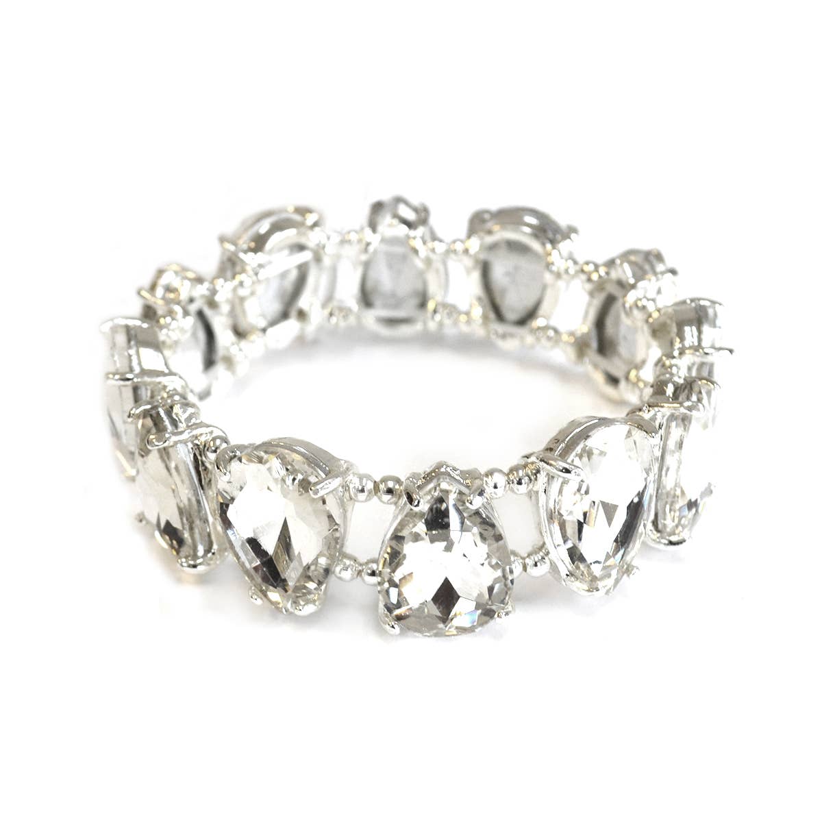 StarryNYC - Vendita all'ingrosso Bracciale con perline - Bracciale elastico con perline di cristallo a goccia di vetro14