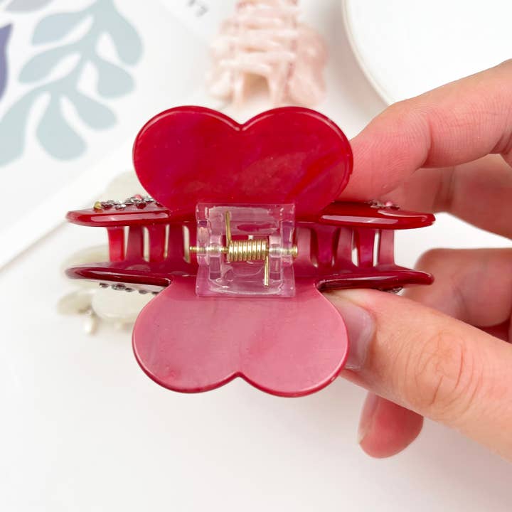 mildstyles - Wholesale Hair Clip - Women's - Mother's day gift Diamond Heart Hair Clips spring hair clips