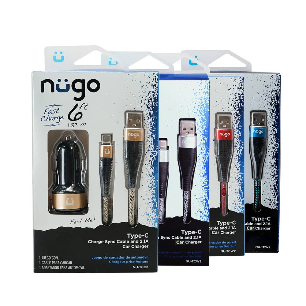 2.1A DOBBELT BIL OPLADER MED TYPE C HURTIG OPLADNING 6FT for engroshandel hos iTech361