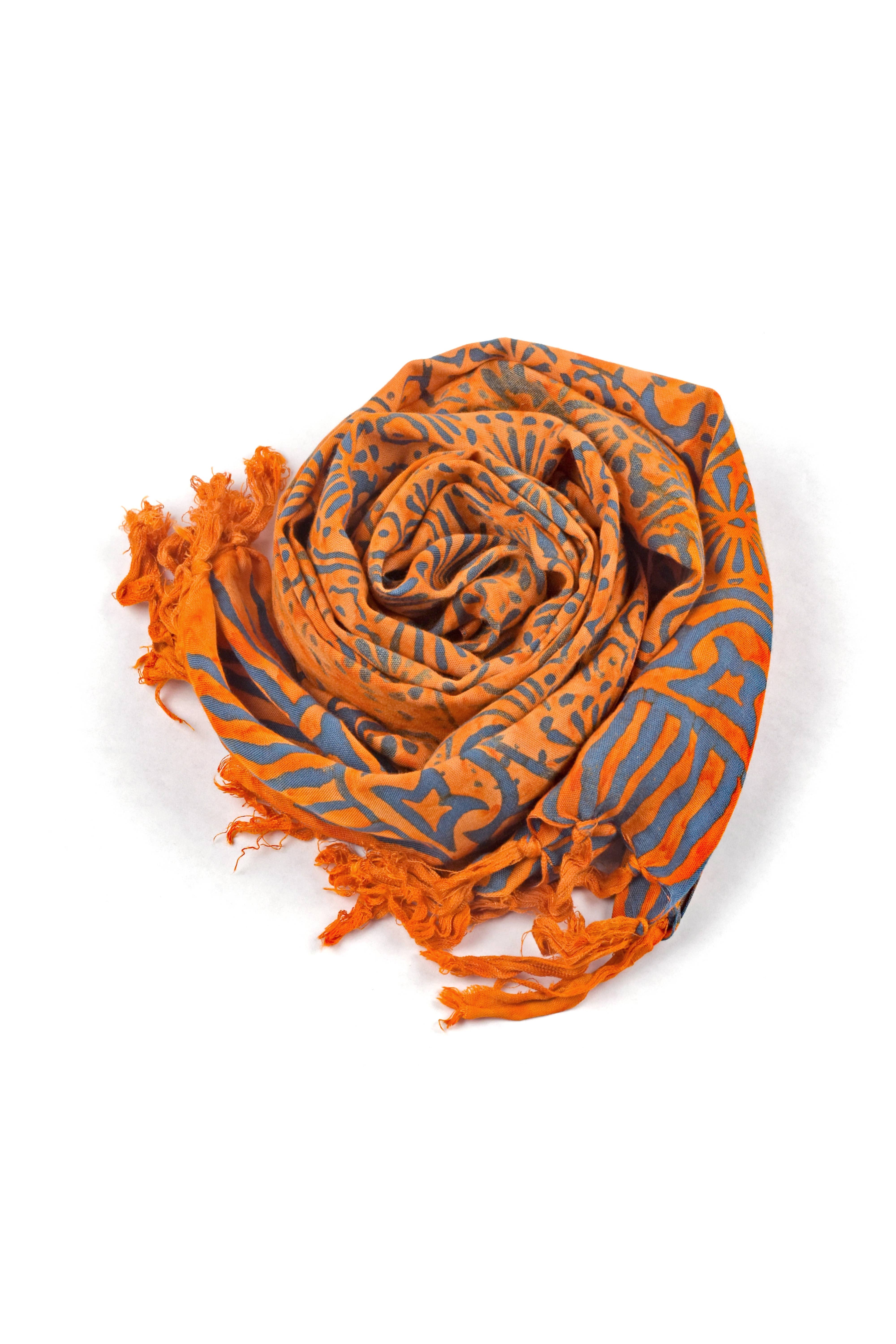 Nusantara Inc. - Wholesale Scarf - Women's - Rayon Batik Scarf - 98781 A-C (Knotted  Fringe)7