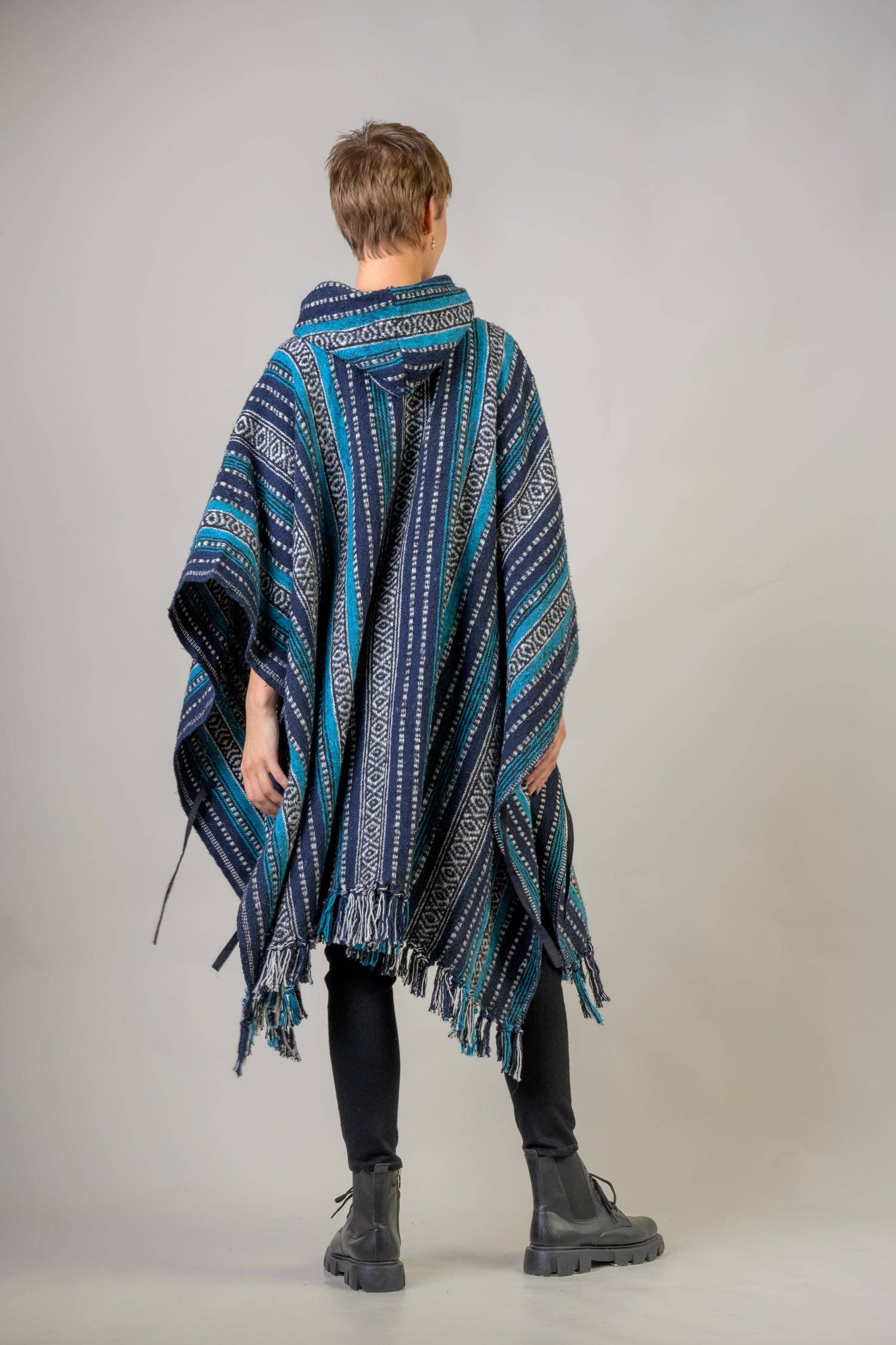 Rhea - Vente Poncho – femme - Poncho en coton à motif Rhea9