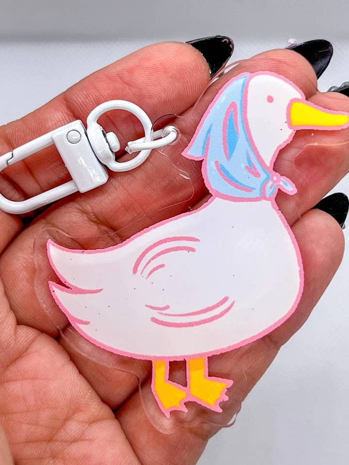 Duck Acrylic Keychain for wholesale by Katie Carrillo