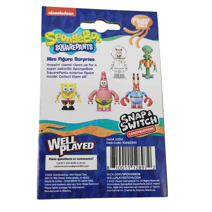 Well Played – wholesale Figurine toy – Kids – SpongeBob SquarePants Mini Figure Surprise