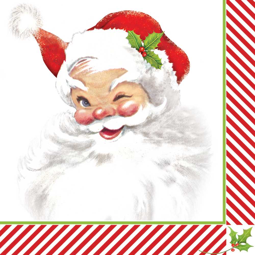 Paperproducts Design • Ambiente - Wholesale Disposable Napkin - BEV- WINKING SANTA0