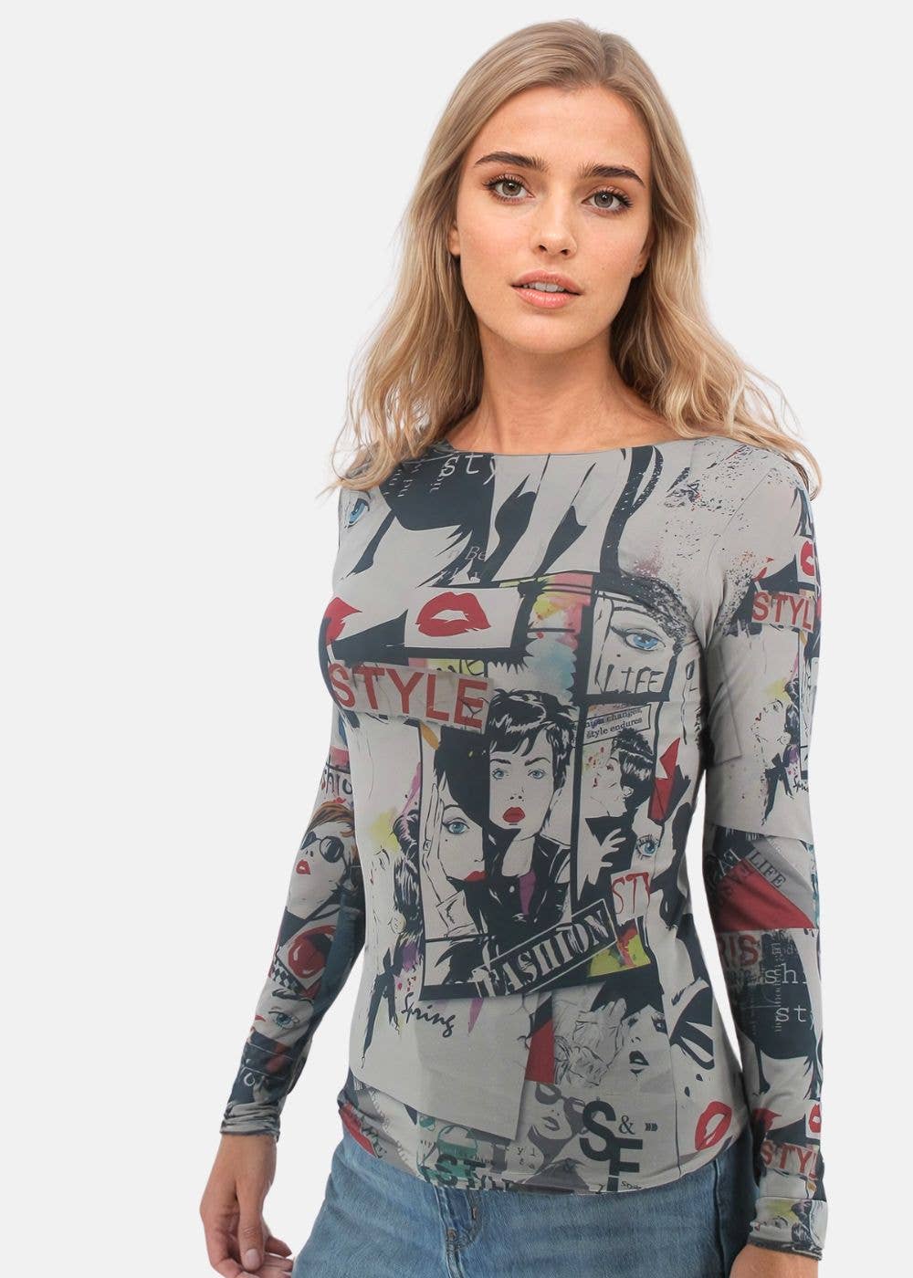 AMB Designs - Wholesale T-Shirt - Women's - In Vogue Second Skin Raw Edge Top6