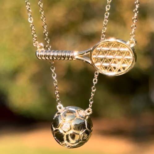 Amelia Rose Jewelry - Wholesale Pendant/Charm Necklace - Diamond Tennis Racket Necklace2