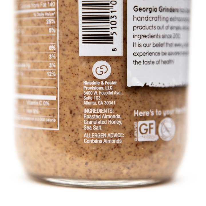 Georgia Grinders - Wholesale Nut Butter - Georgia Grinders Honey Roasted Almond Butter